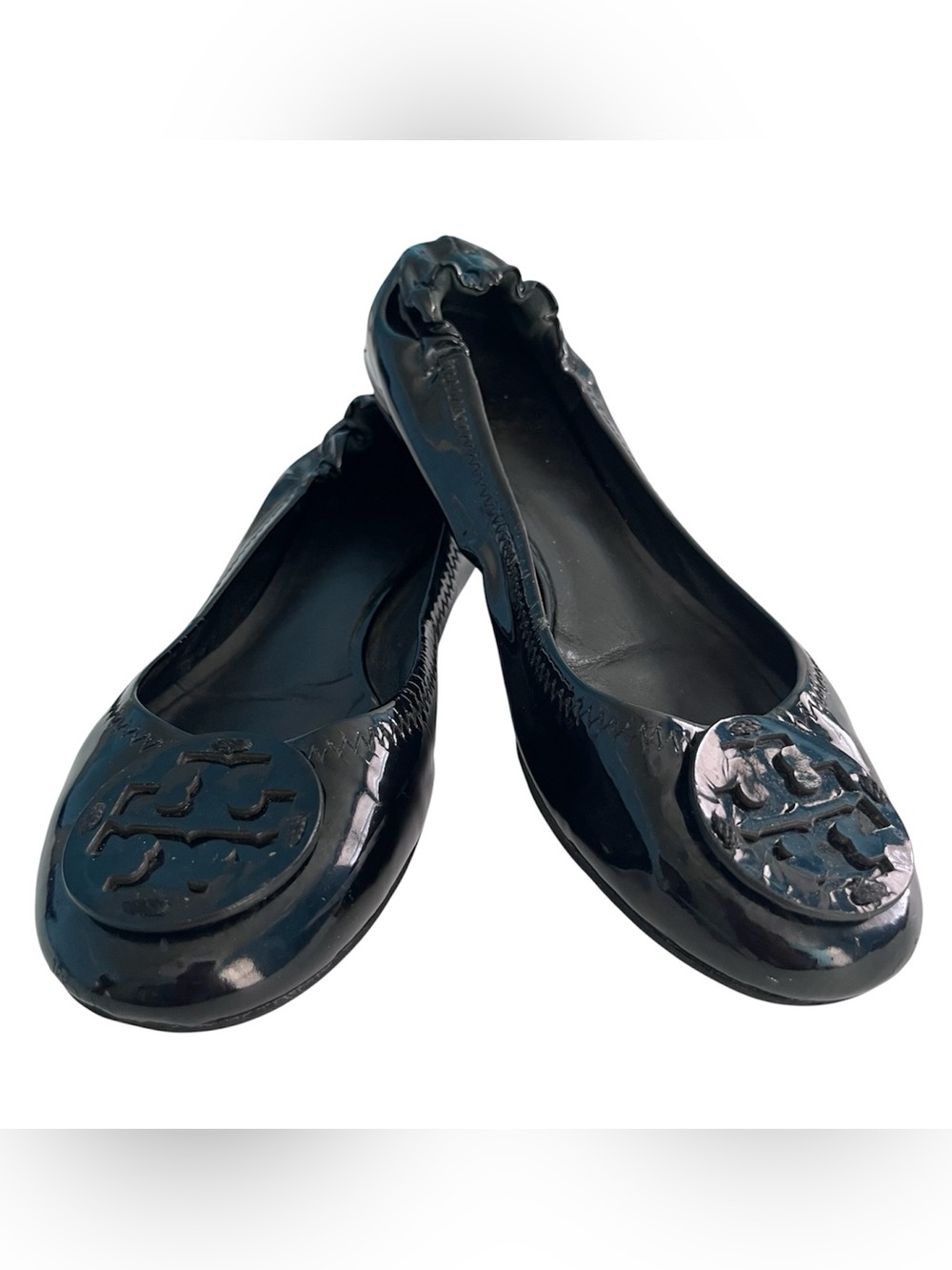 Tory Burch Patent Leather Ballet Flats in Black